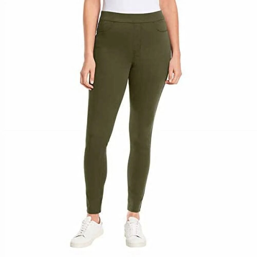 Gloria Vanderbilt Women's High Rise Pull-On Comfort Jean (10, Green)